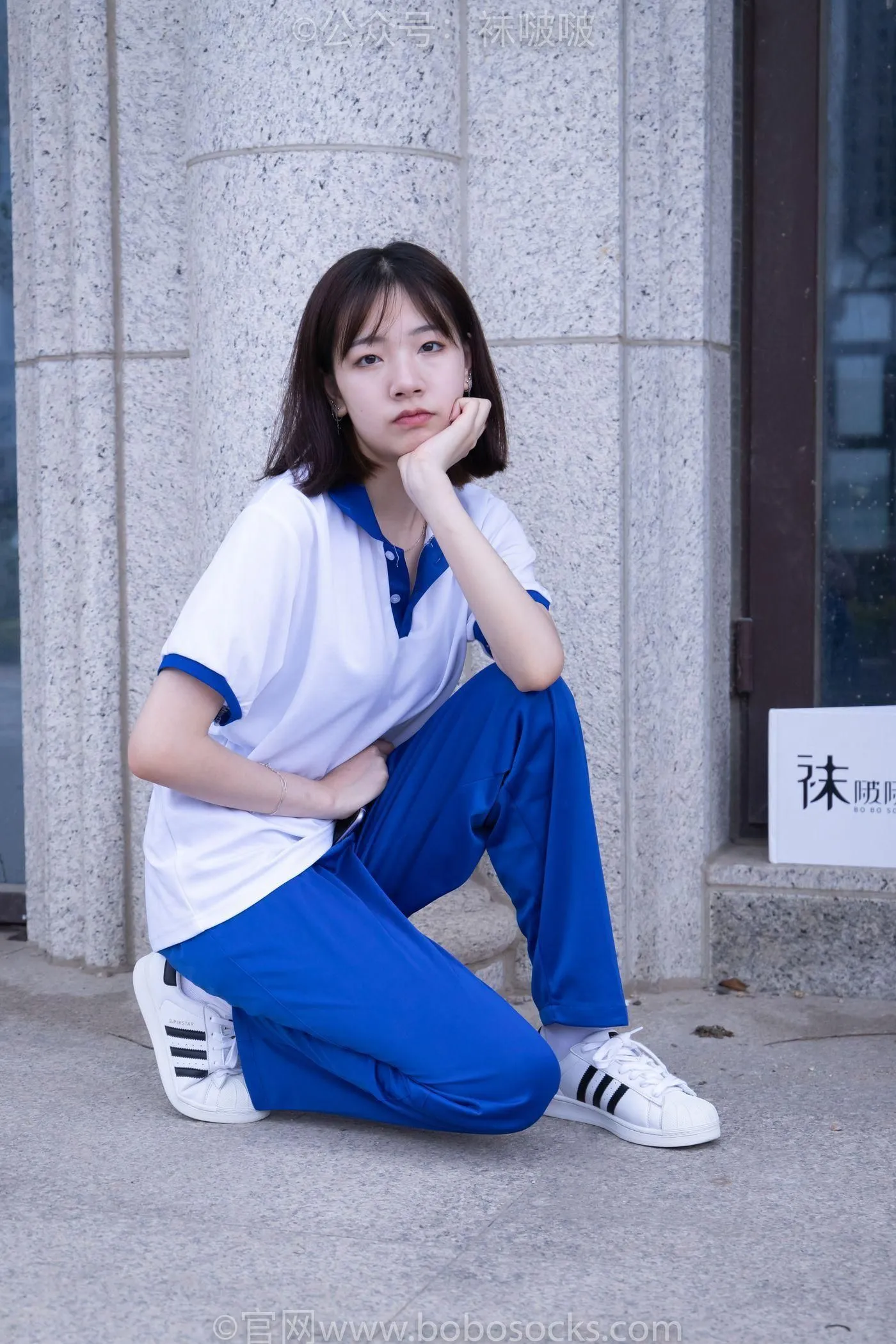 [BoBoSocks袜啵啵]NO.022 小甜豆-校服、贝壳头、白棉袜、肉丝 [140P]插图6